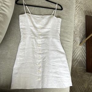 REFORMATION white linen dress